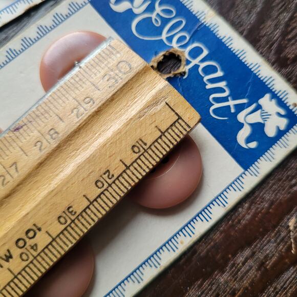 Vintage Elegant Button 2 Cards (8 total) | Nude Pink Glossy | 18mm | USA Made - Picture 3 of 3